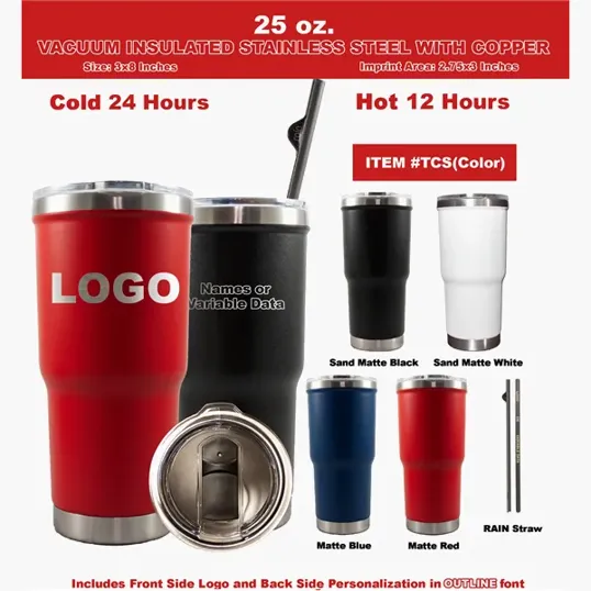 25 oz Vacuum Stainless Steel Water Tumbler