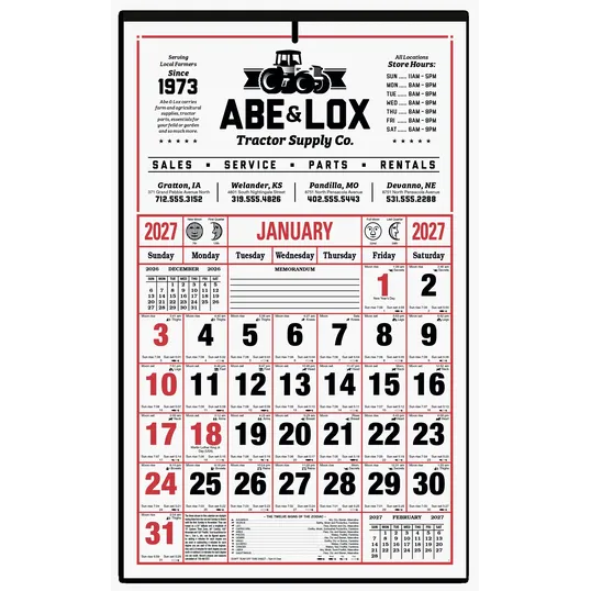 Skinner & Kennedy® 8-Sheet Almanac Calendar — view 2