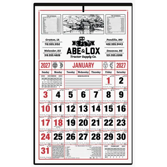 Skinner & Kennedy® 8-Sheet Almanac Calendar — view 3