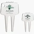 Silver-Tone Steel Divot Repair Tool with Key Ring Attachment — view 4