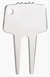 Silver-Tone Steel Divot Repair Tool with Key Ring Attachment