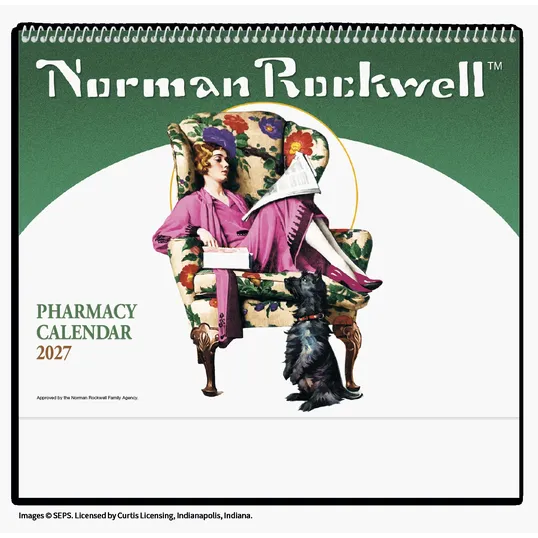 HotLine® Products Rockwell Pharmacy 13-Month Wall Calendar — view 5