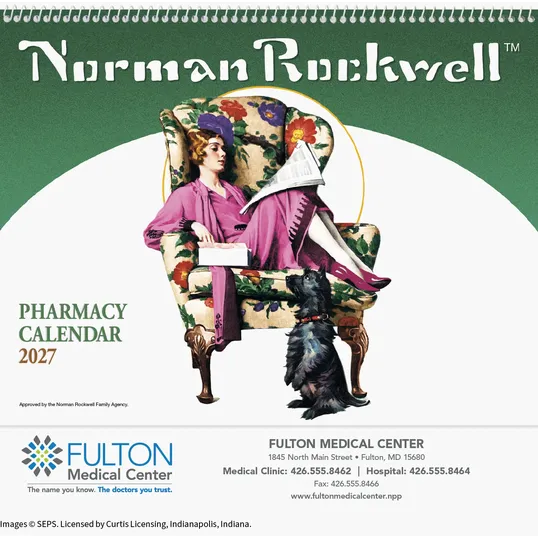 HotLine® Products Rockwell Pharmacy 13-Month Wall Calendar — view 7