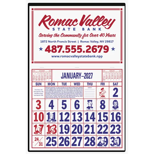Skinner & Kennedy® Apron Style Wall Calendar, 13 x 19.5 Inches — view 2