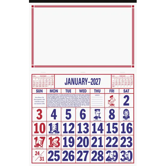 Skinner & Kennedy® Apron Style Wall Calendar, 13 x 19.5 Inches — view 4