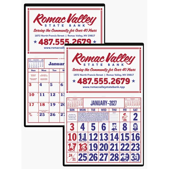 Skinner & Kennedy® Apron Style Wall Calendar, 13 x 19.5 Inches