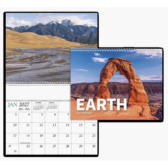 HotLine® Products Earth Wall Calendar, 11 x 16.75 in. — view 6