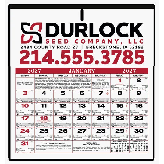 Skinner & Kennedy® Almanac Calendar, 6-Sheet — view 4