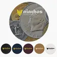 Round Bonded Leather Coaster with Urethane Coating — view 21