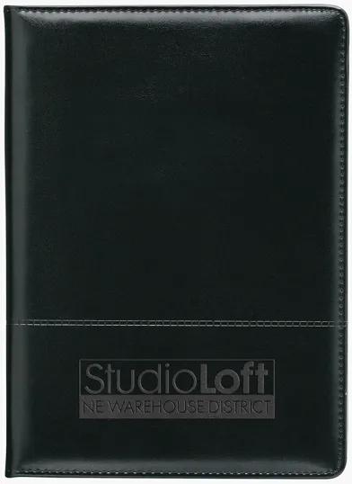 Script Padfolio with Lined Notepad and Vinyl Pen Loop — view 6