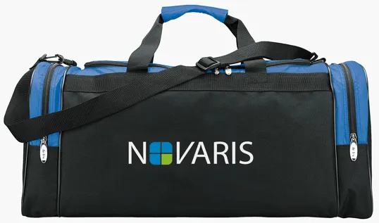 Color Accent Club Duffel Bag with U-Shaped Zip Main Compartment — view 4