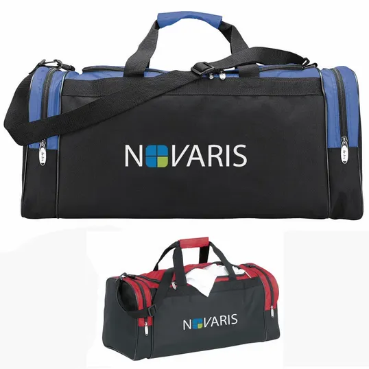 Color Accent Club Duffel Bag with U-Shaped Zip Main Compartment — view 5