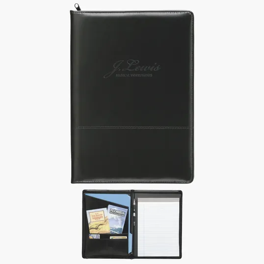 Good Value™ Script Zippered Padfolio — view 5