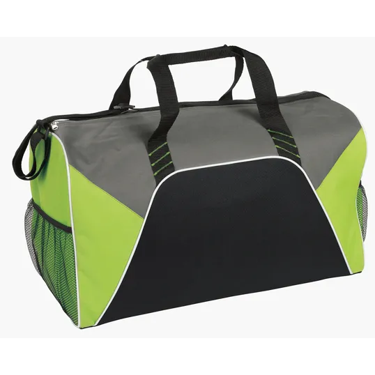Color Panel Sport Duffel Bag with Mesh Side Pockets