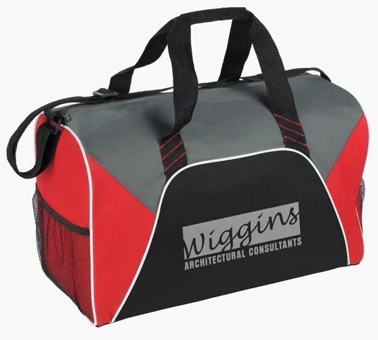 Color Panel Sport Duffel Bag with Mesh Side Pockets — view 6