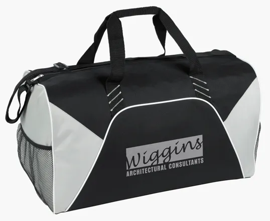 Color Panel Sport Duffel Bag with Mesh Side Pockets — view 7