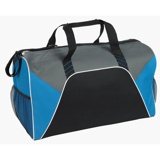 Color Panel Sport Duffel Bag with Mesh Side Pockets — view 4