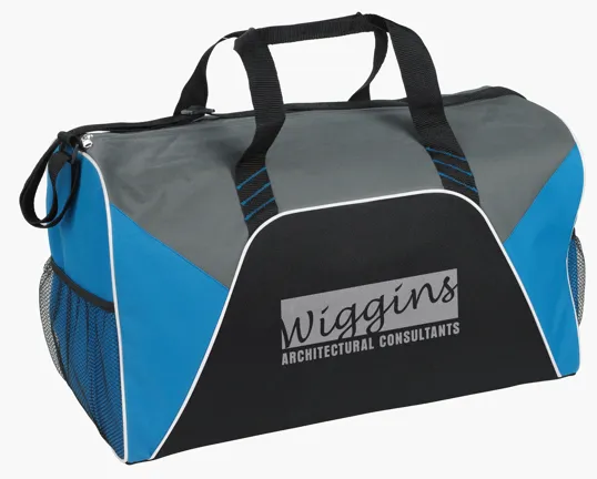Color Panel Sport Duffel Bag with Mesh Side Pockets — view 8