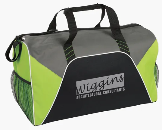 Color Panel Sport Duffel Bag with Mesh Side Pockets — view 5