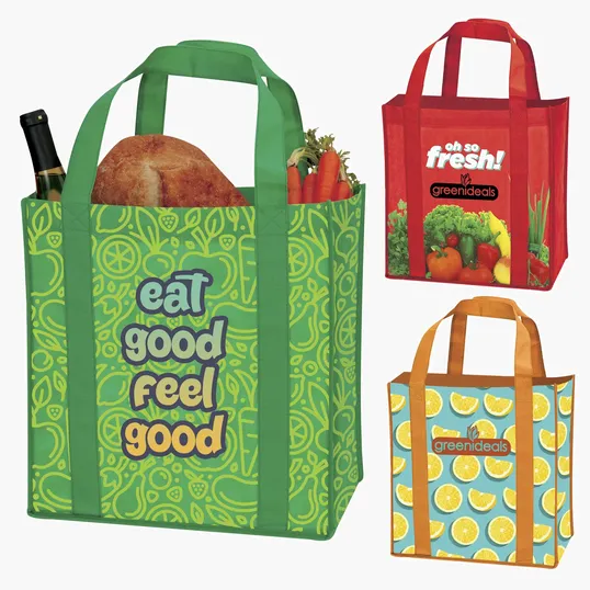 Universal Source® Laminated Non-Woven Grocery Tote — view 10
