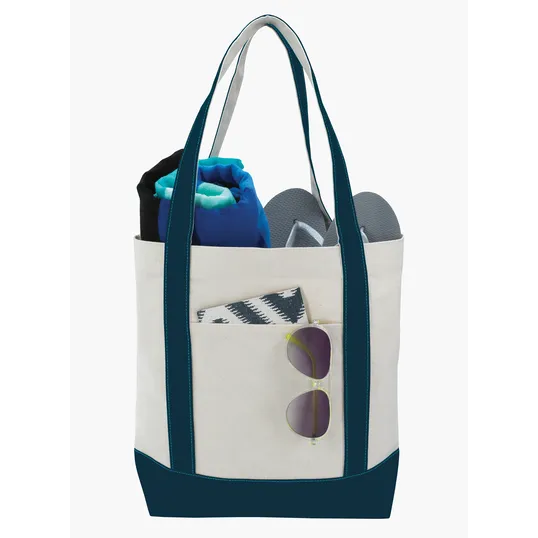 Good Value™ Marina Cotton Canvas Tote with Snap Closure — view 4