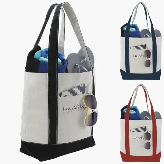 Good Value™ Marina Cotton Canvas Tote with Snap Closure — view 8