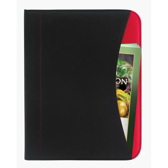 Good Value™ Non-Woven Curve Padfolio with Writing Pad — view 3