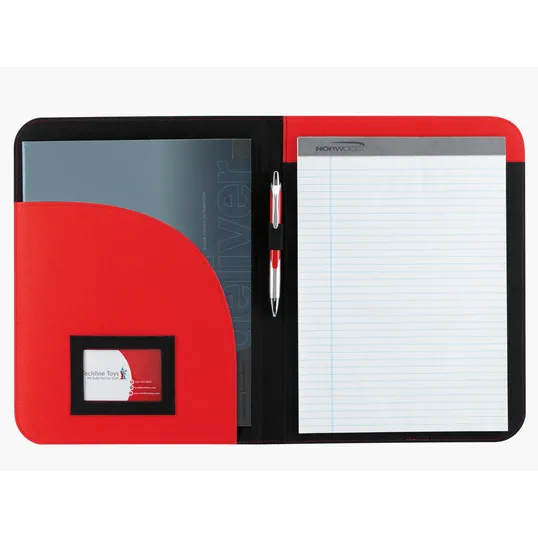 Good Value™ Non-Woven Curve Padfolio with Writing Pad — view 2