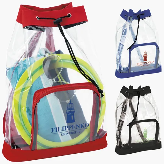 Good Value™ Clear Cinch Backpack with Drawstring Closure — view 10