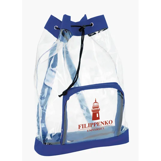 Good Value™ Clear Cinch Backpack with Drawstring Closure — view 9