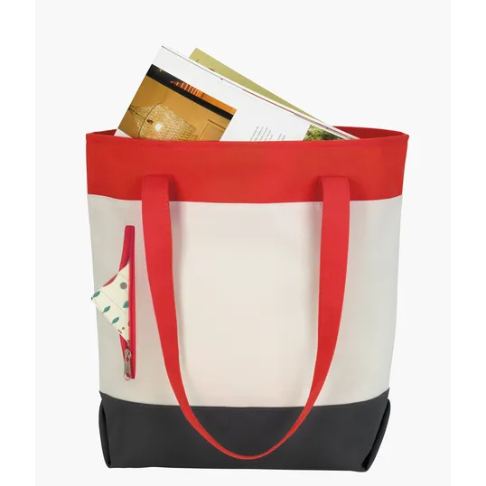 Good Value™ Color Zip Tote, 600D Polyester — view 4
