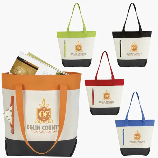 Good Value™ Color Zip Tote, 600D Polyester — view 23