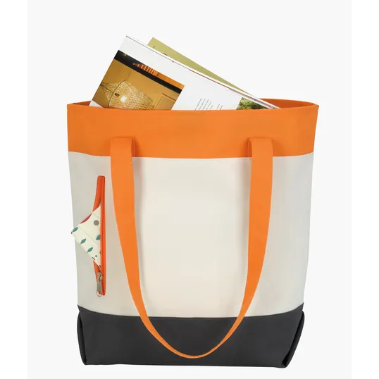 Good Value™ Color Zip Tote, 600D Polyester — view 2