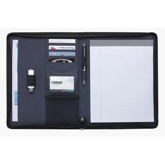 Trade Zippered Padfolio with Lined Writing Pad — view 3