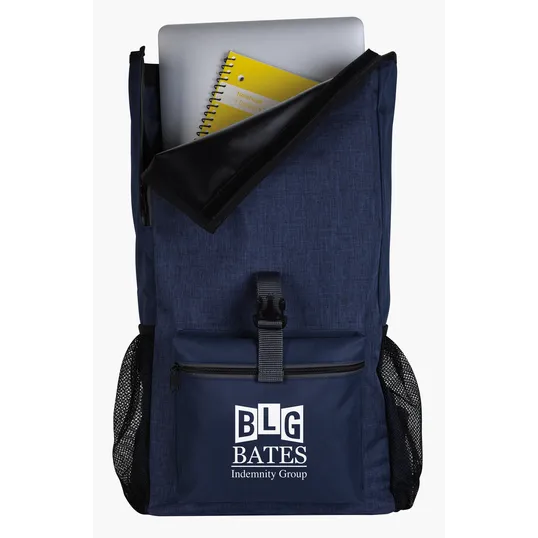 Tuck Backpack with Fold-Over Top and Laptop Sleeve — view 8