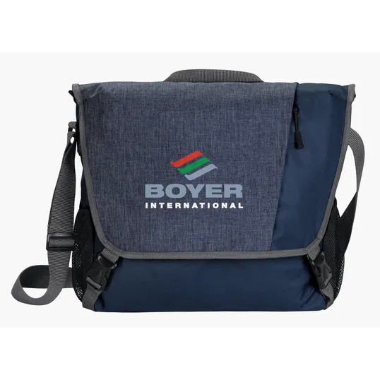 Tuck Messenger Bag with Fold-Over Buckle Top — view 7