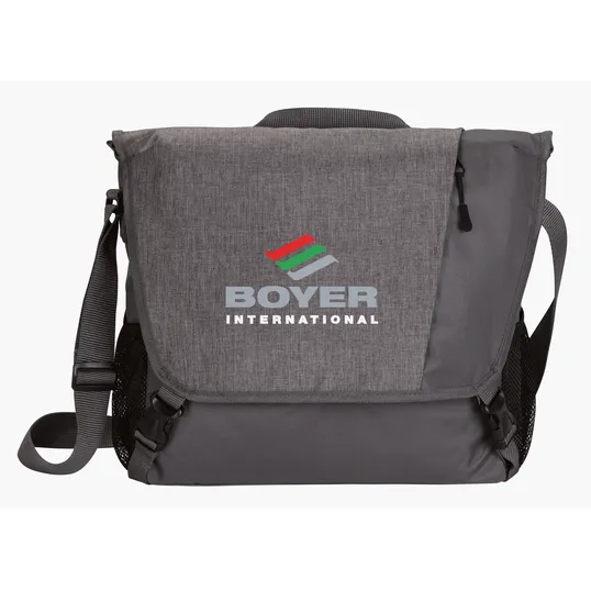 Tuck Messenger Bag with Fold-Over Buckle Top — view 5