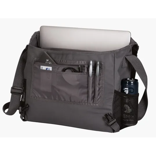 Tuck Messenger Bag with Fold-Over Buckle Top — view 2