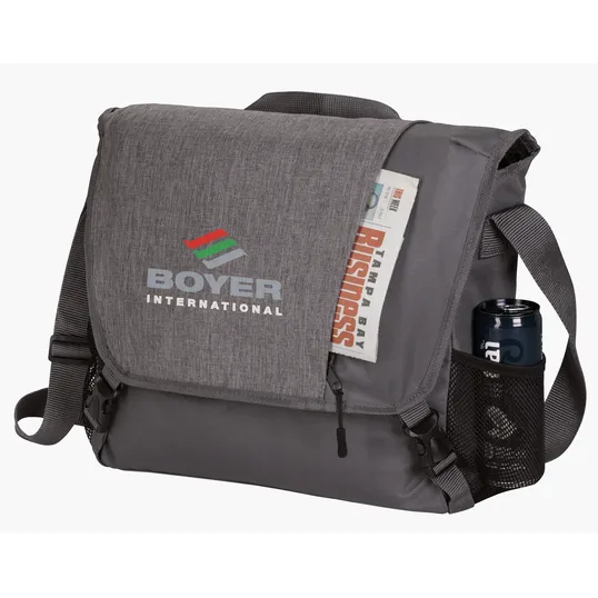 Tuck Messenger Bag with Fold-Over Buckle Top — view 6