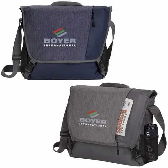 Tuck Messenger Bag with Fold-Over Buckle Top — view 8