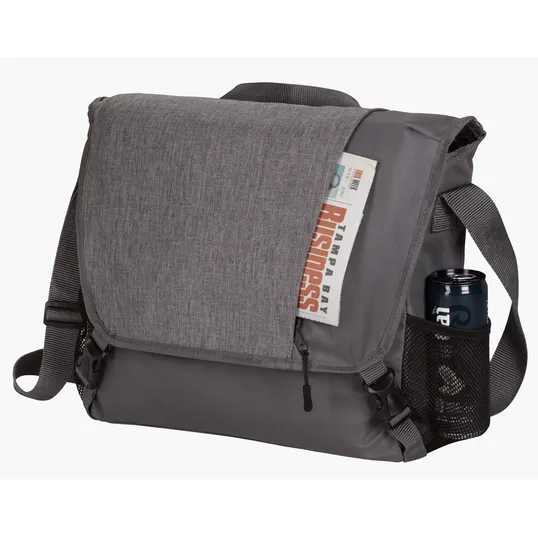 Tuck Messenger Bag with Fold-Over Buckle Top — view 4