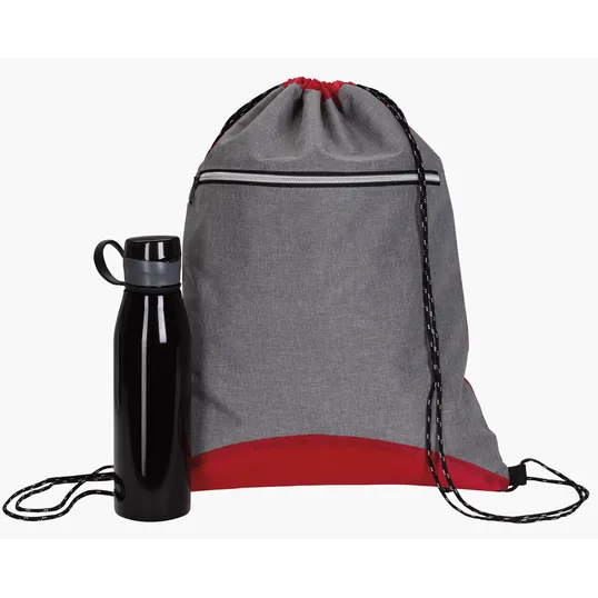 Good Value™ Two Tone Sport Drawstring Backpack, 210D Polyester — view 5