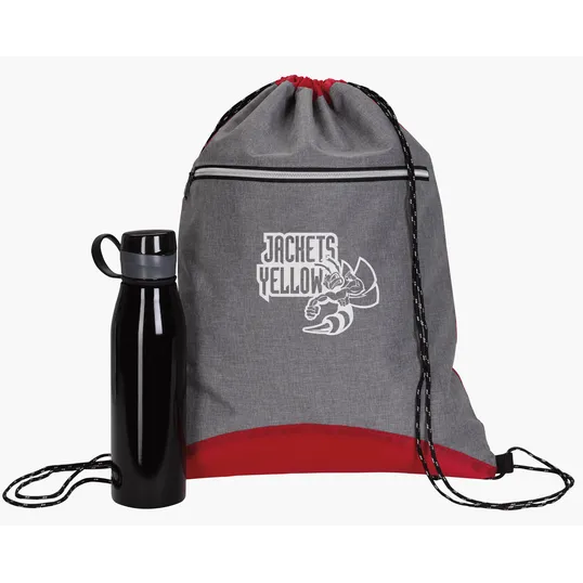 Good Value™ Two Tone Sport Drawstring Backpack, 210D Polyester — view 10