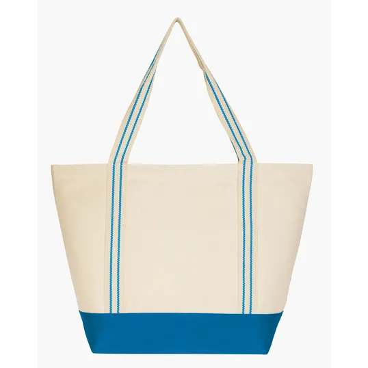 Good Value™ Cotton Travel Tote with Striped Handles — view 2