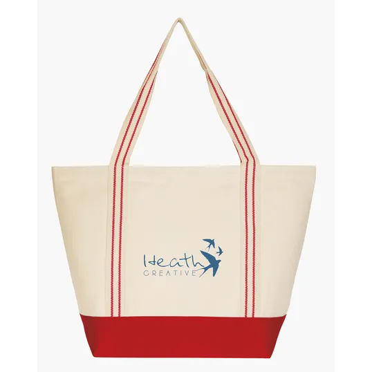 Good Value™ Cotton Travel Tote with Striped Handles — view 10