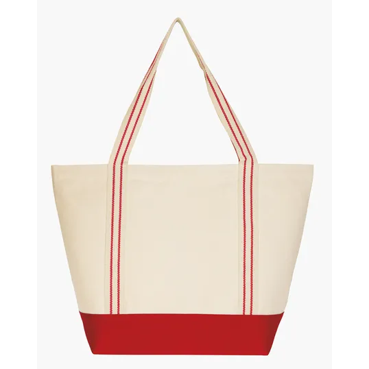 Good Value™ Cotton Travel Tote with Striped Handles — view 5