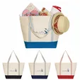 Good Value™ Cotton Travel Tote with Striped Handles — view 12