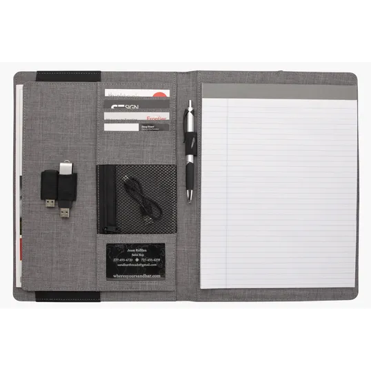 Affiliate Crossover Padfolio with Writing Pad and USB Holder — view 4
