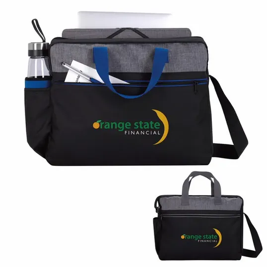 Stand-Alone Briefcase with Laptop Compartment, 600D Polyester — view 7