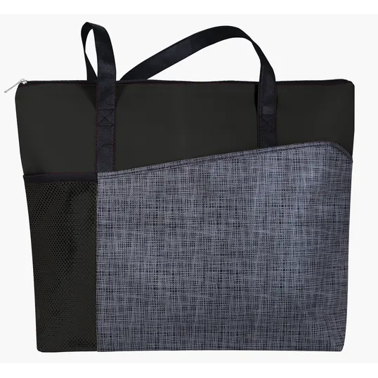 Good Value™ Select Pattern Non-Woven Tote with Zippered Main Compartment